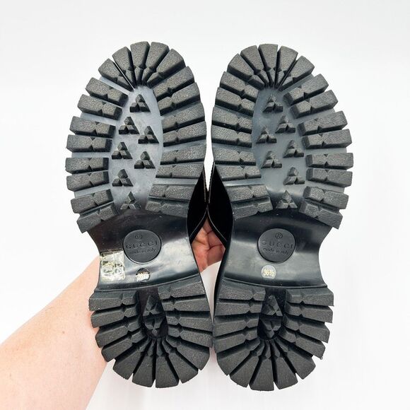 Gucci Platform Horsebit Cordovan Sandals Mules Chunky Slides EU 36.5 US 6.5 - Picture 7 of 11